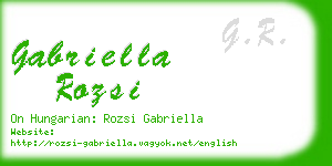 gabriella rozsi business card